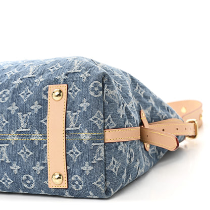 Louis Vuitton Monogram Denim CarryAll MM Blue 10 of 10