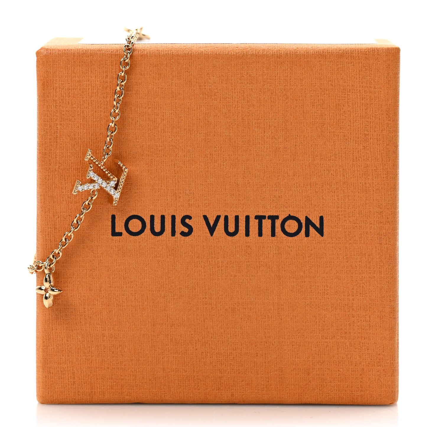 Metal Crystal LV Iconic Bracelet Gold