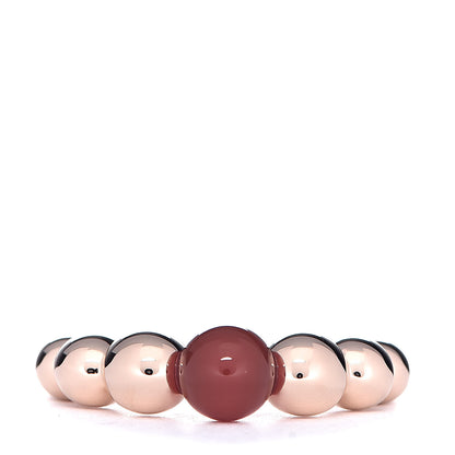 Van Cleef & Arpels 18K Rose Gold Carnelian Perlee Couleurs Variation Ring 50 5.25 1 of 7