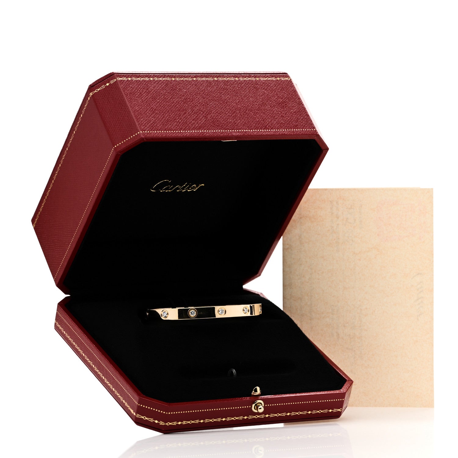 Cartier 18K Yellow Gold 10 Diamond LOVE Bracelet 17 8 of 8