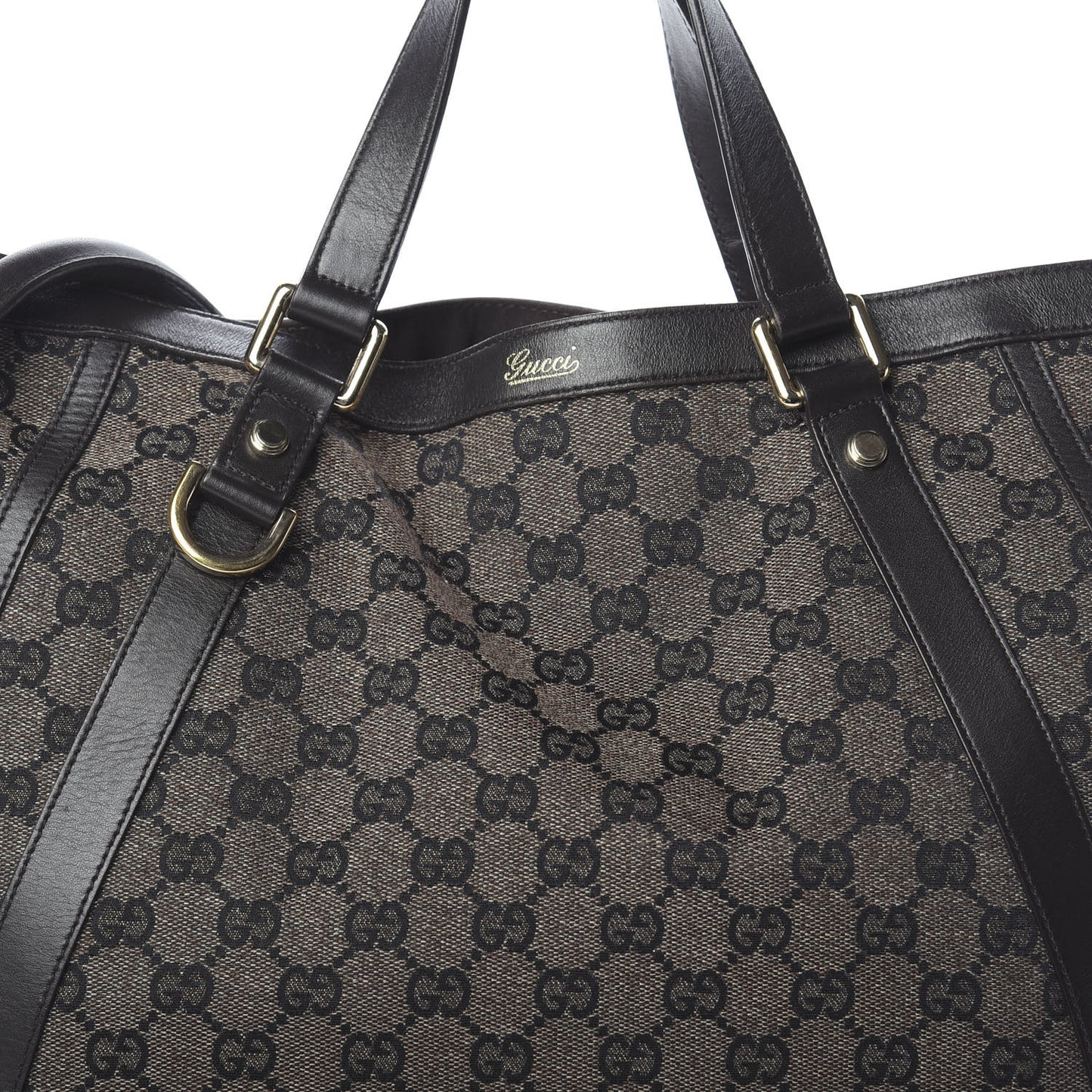 Monogram Medium Abbey Convertible Tote Dark Brown