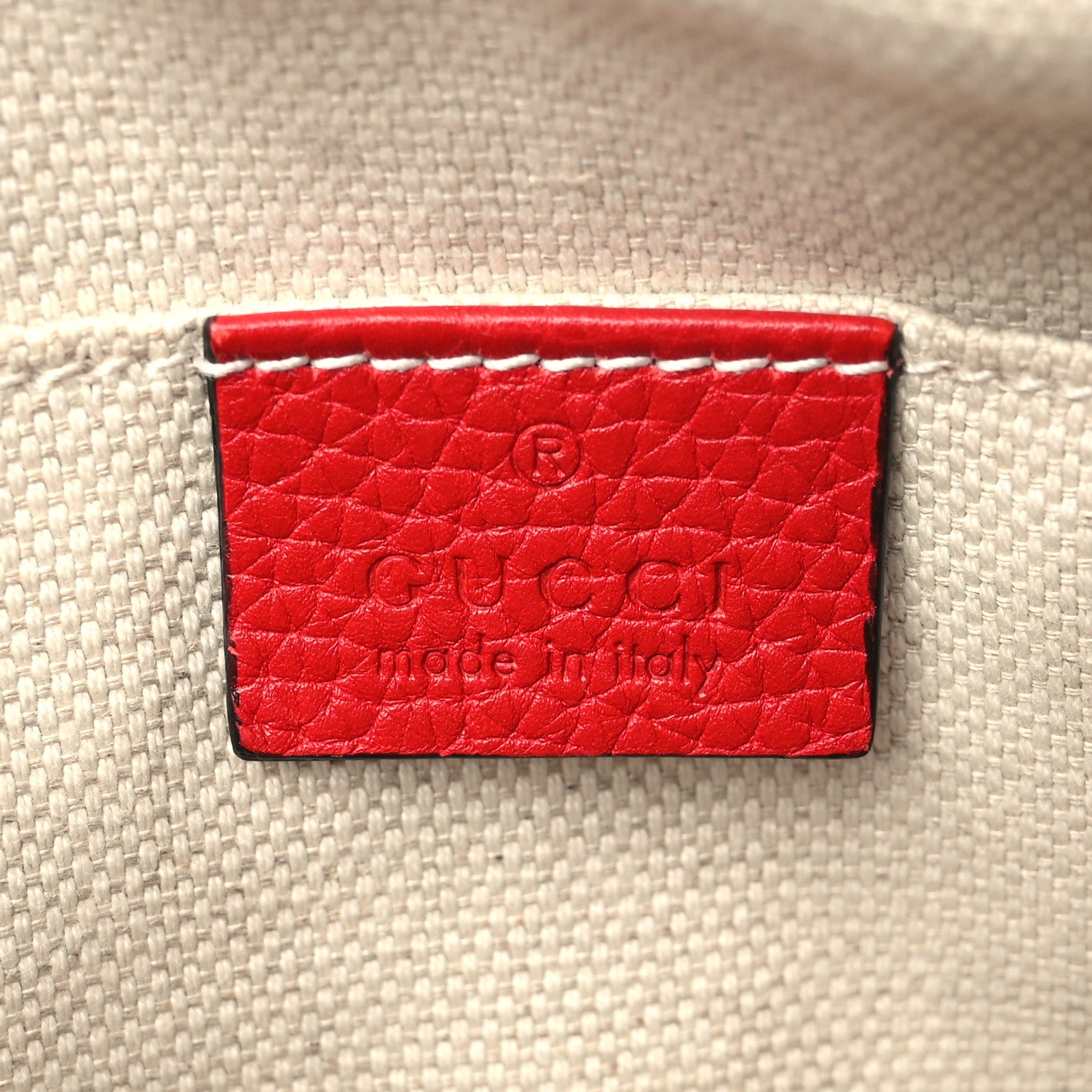 Gucci Pebbled Calfskin Small Soho Disco Bag Tabasco Red 6 of 10