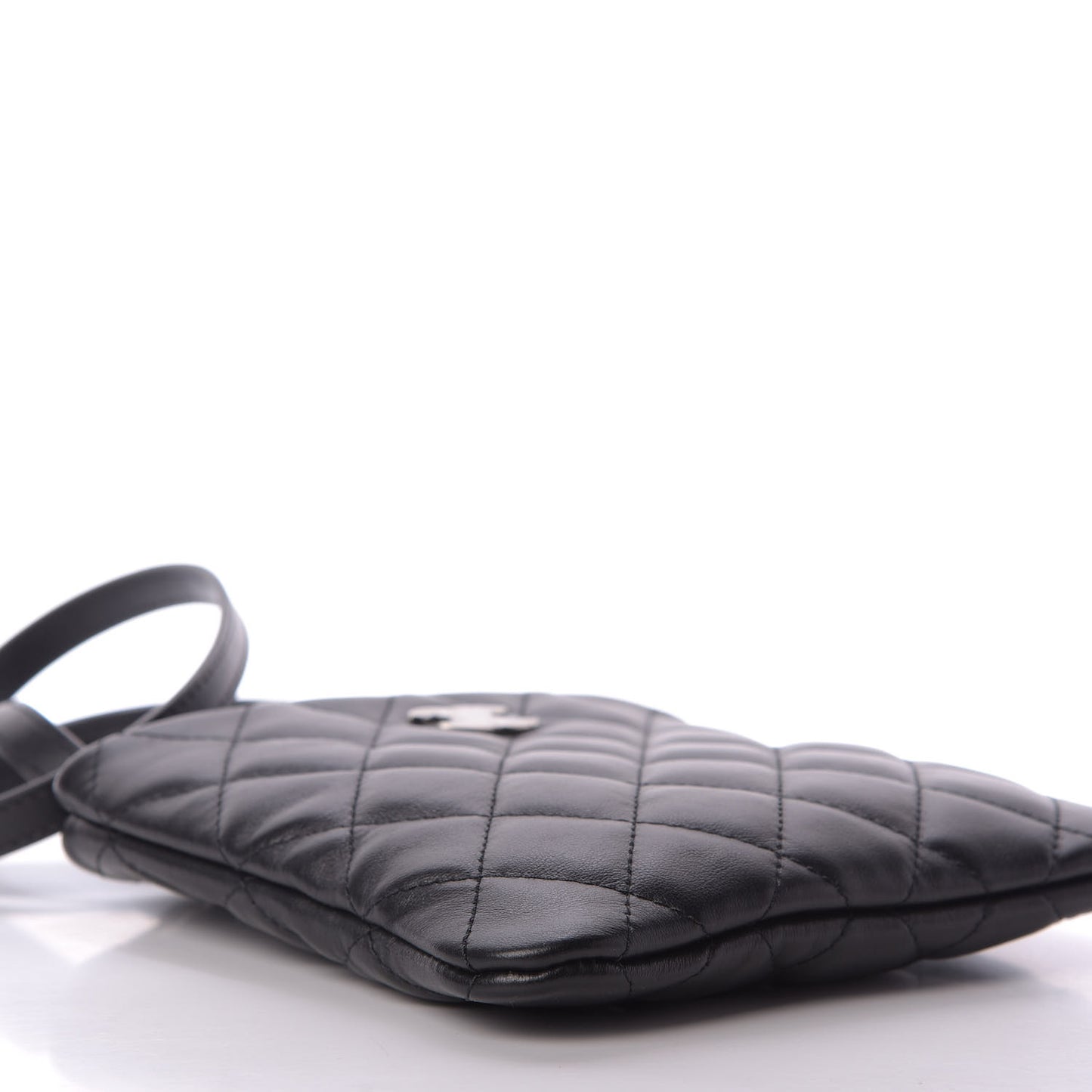 Lambskin Quilted Crossbody Bag Black