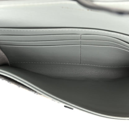 Christian Dior Oblique Saddle Chain Long Wallet Grey 6 of 12
