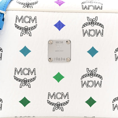 MCM Skyoptic Visetos Spectrum Diamond Camera Bag White 8 of 10