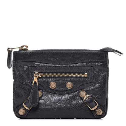 Balenciaga Agneau Giant 12 Gold Hardware M Porte-Monnaie Coin Purse Gris Fossile 1 of 7