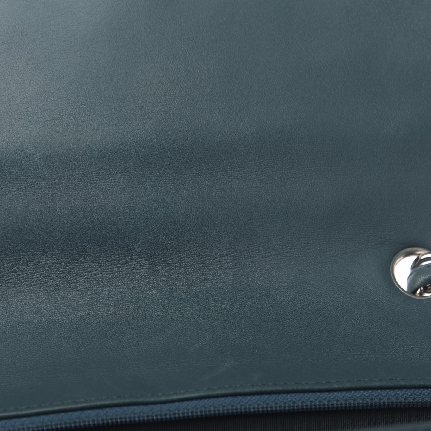 Lambskin Quilted Jumbo Single Flap Turquoise