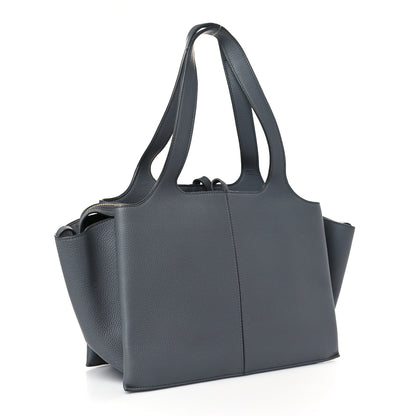 Celine Baby Grained Calfskin Medium Tri-Fold Bag Grey 3 of 9