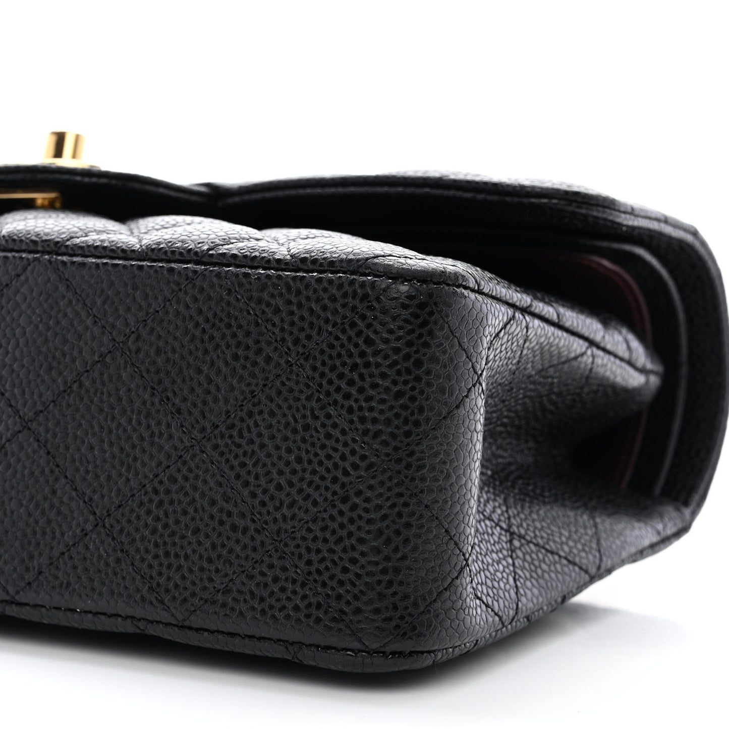 Caviar Quilted Small Double Flap Black