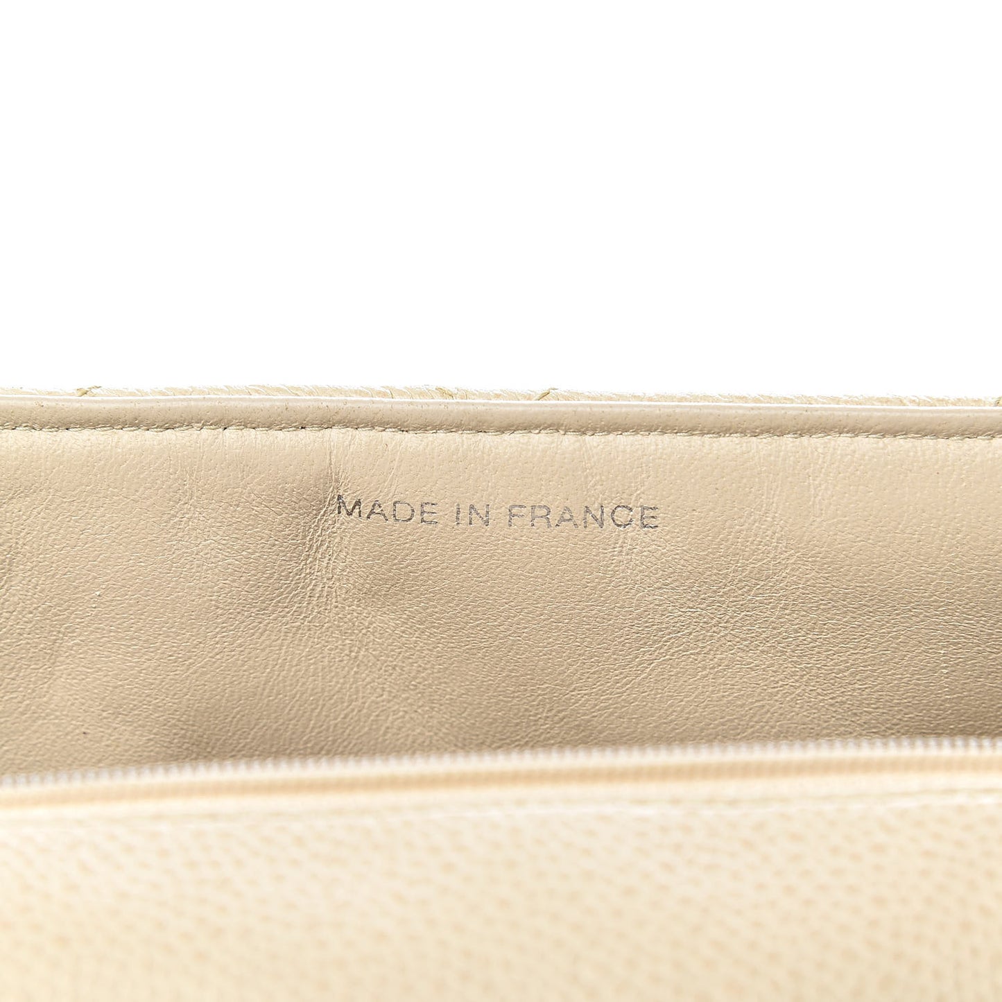 Caviar Quilted Small Single Flap Light Beige