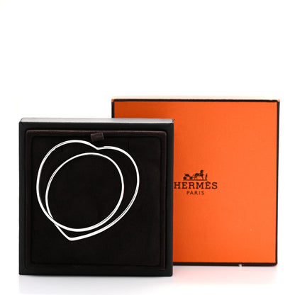 Hermes Sterling Silver Vertige Coeur GM Single Right Earring 5 of 5