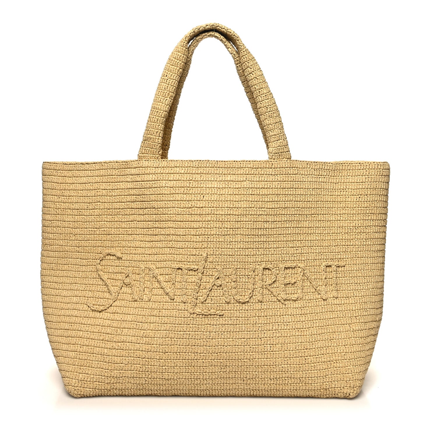 Raffia Logo Tote Naturel