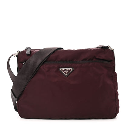 Prada Nylon Vela Messenger Bag Bordeaux 1 of 10