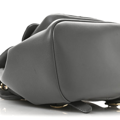 Chanel Lambskin Quilted Small Duma Drawstring Backpack Grey 9 of 10