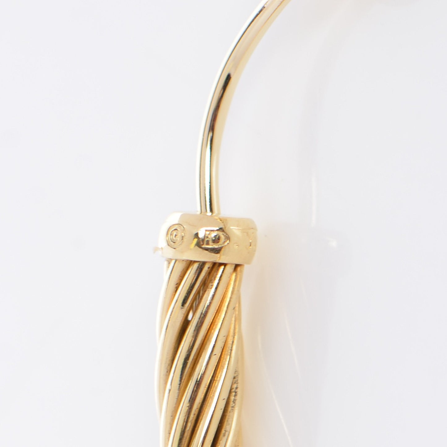 18K Yellow Gold Large Cable Classics Hoop Earrings
