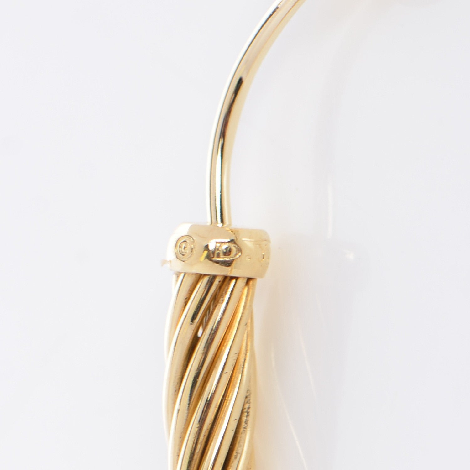 David Yurman 18K Yellow Gold Large Cable Classics Hoop Earrings 4 of 5