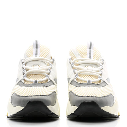Christian Dior Technical Mesh Calfskin Mens B22 Sneakers 46 White Yellow 4 of 10