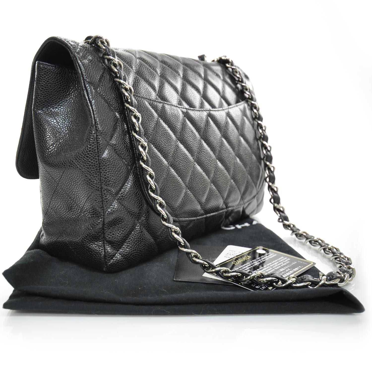 Chanel Caviar Jumbo Flap Black SHW 2 of 10