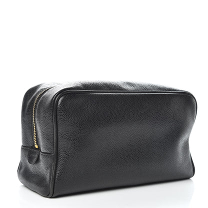 Chanel Caviar Timeless CC Cosmetic Pouch Bag Black 3 of 10