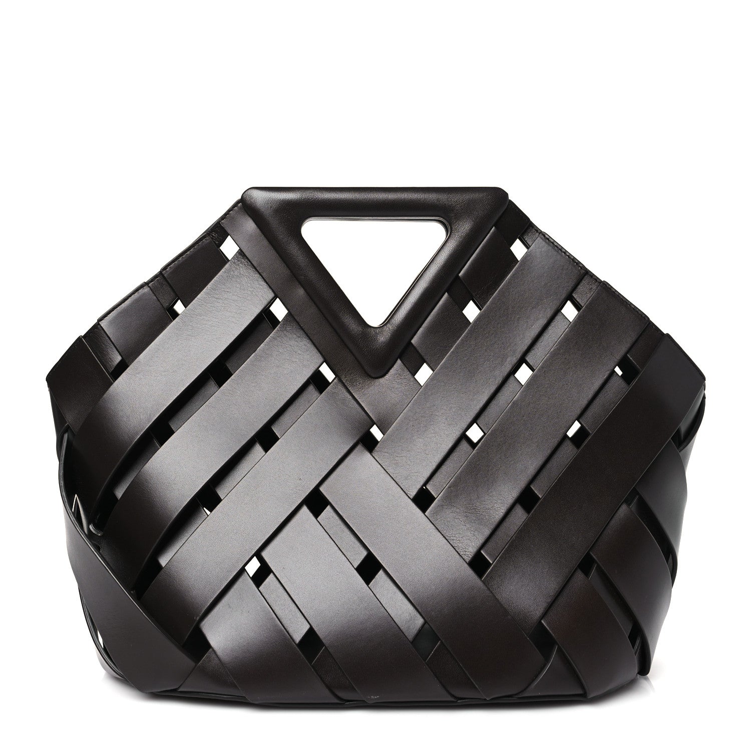 Bottega Veneta Calfskin V Woven Drawstring Tote Dark Brown 1 of 11