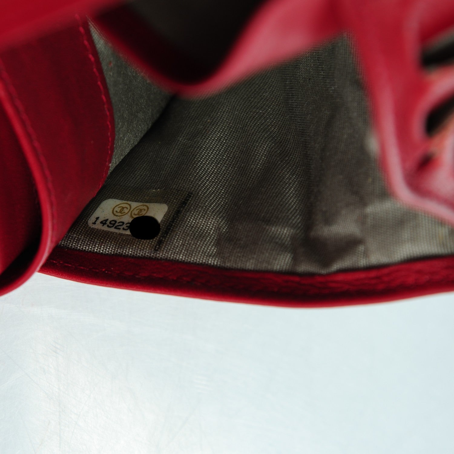 Chanel Caviar Brilliant Sevruga Long Flap Wallet Red 6 of 13