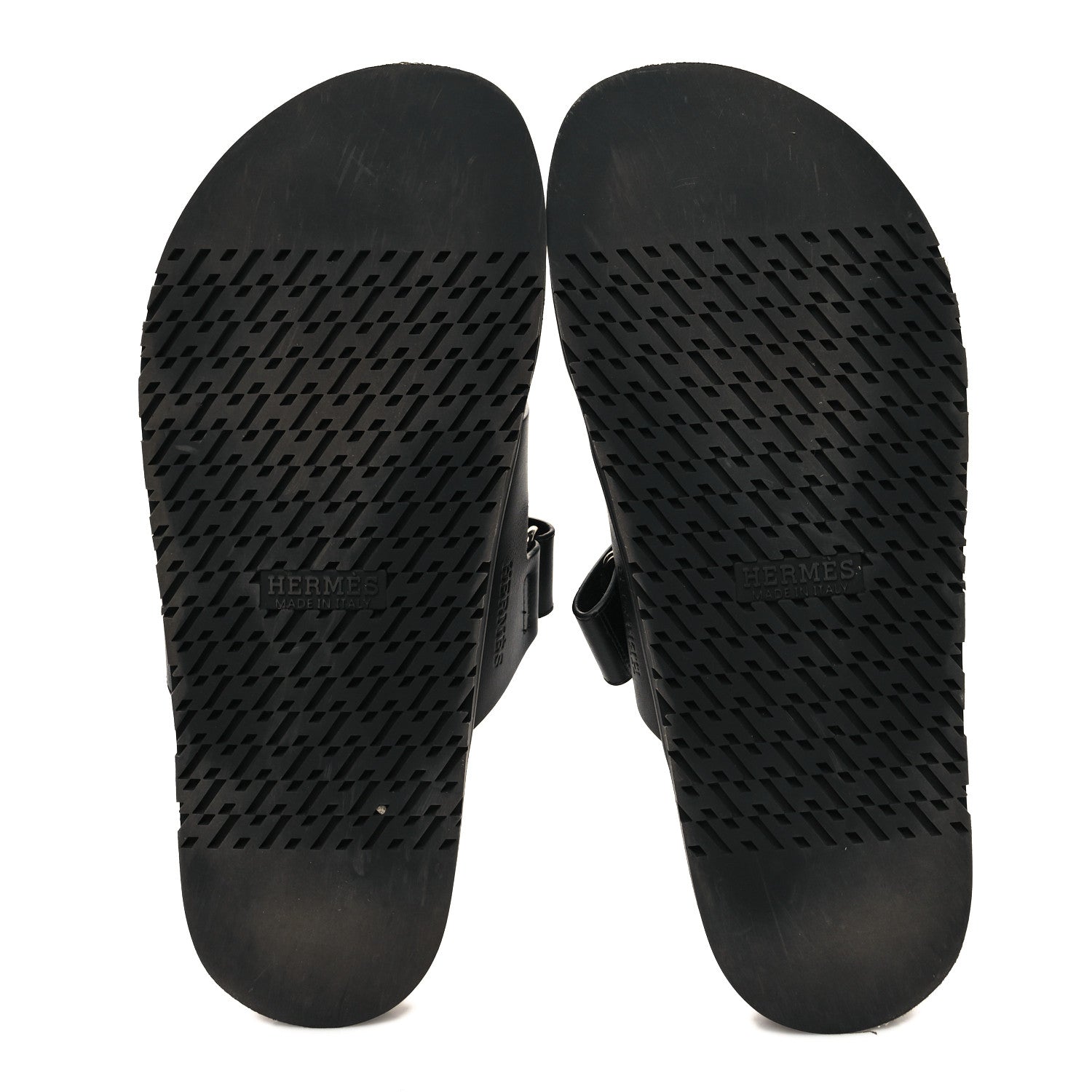Hermes Calfskin Mens Chypre Sandals 43 Black 5 of 8