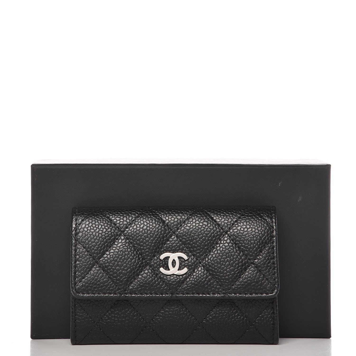 Chanel Caviar Quilted Flap Card Holder Black 9 of 9