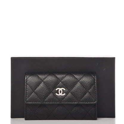 Chanel Caviar Quilted Flap Card Holder Black 9 of 9
