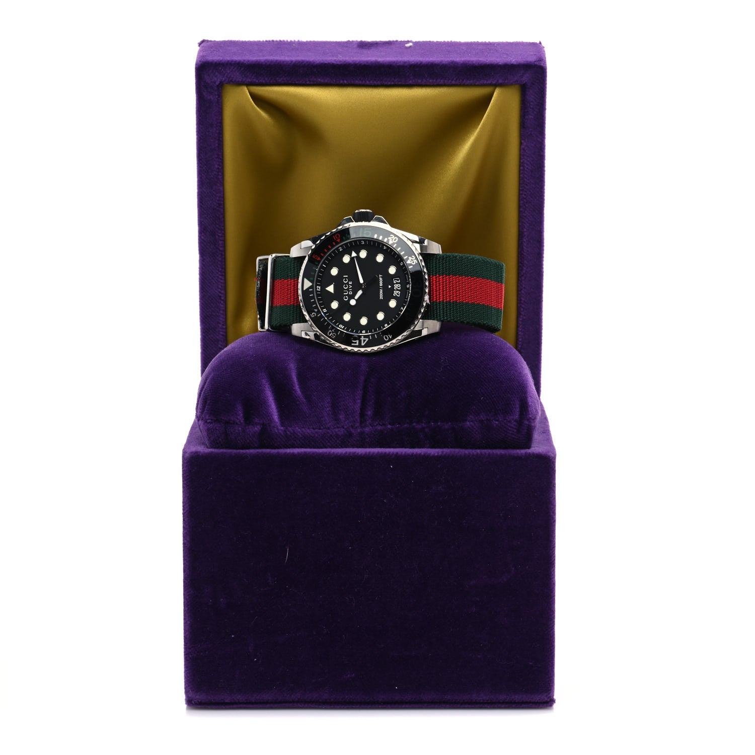 Gucci Stainless Steel Nylon 45mm Dive Quartz Watch Black 5 of 5