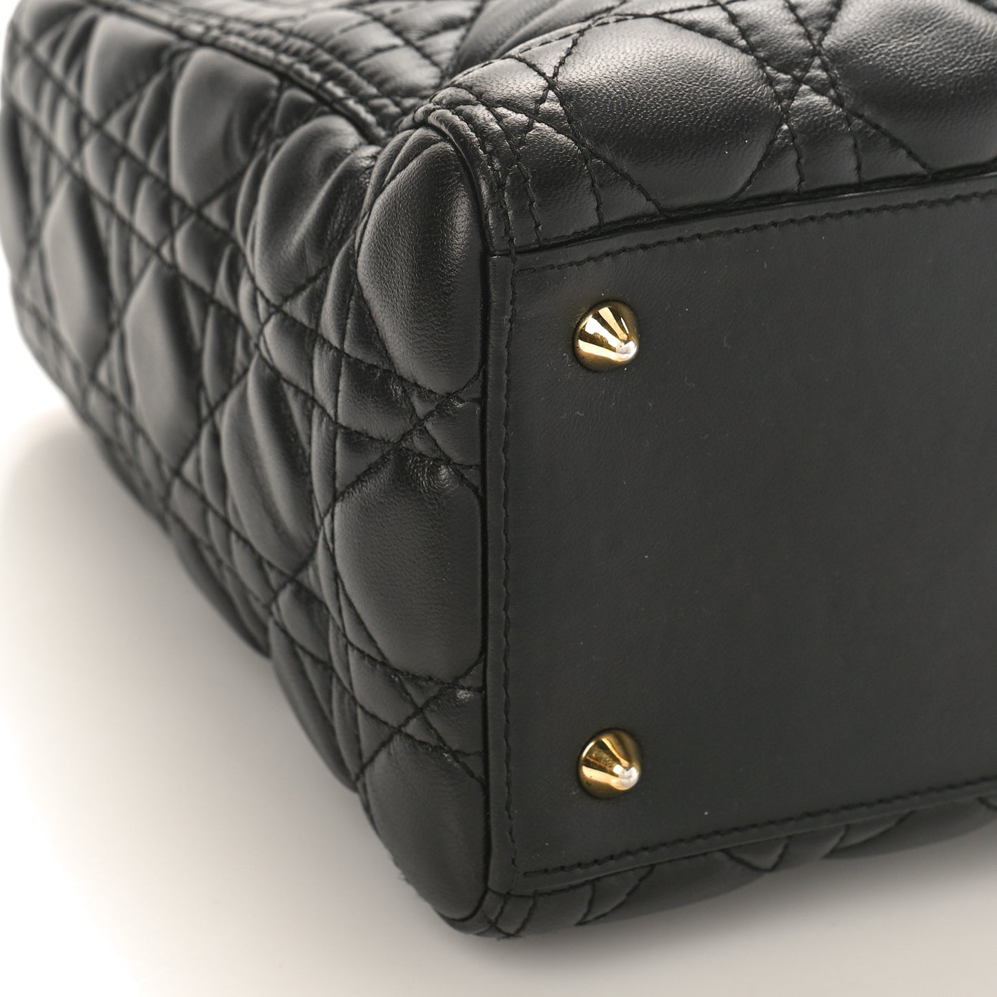 Lambskin Cannage Medium Lady Dior Black