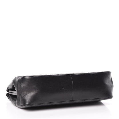 Chanel Lambskin Diagonal Quilted Kisslock Bag Black 4 of 15