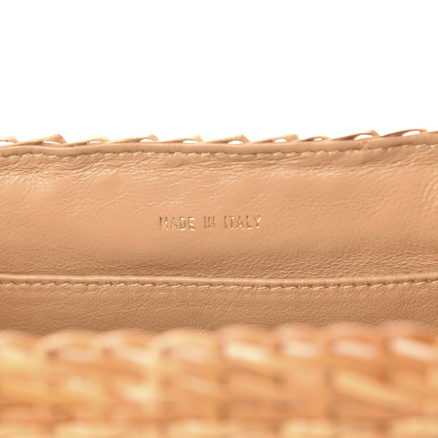Rattan Basket Shoulder Bag Beige