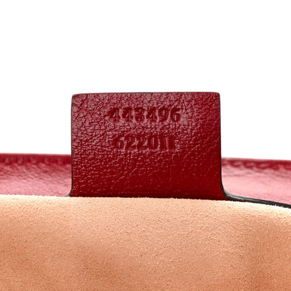 Gucci Monogram Azalea Calfskin Matelasse Diagonal Medium GG Marmont Shoulder Bag Beige Ebony New Cherry Red 7 of 11