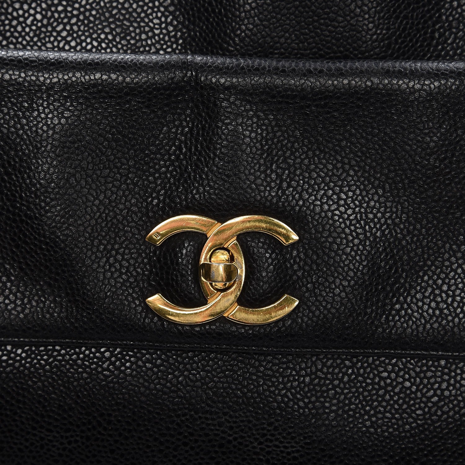 Chanel Caviar CC Shopper Tote Black 12 of 13