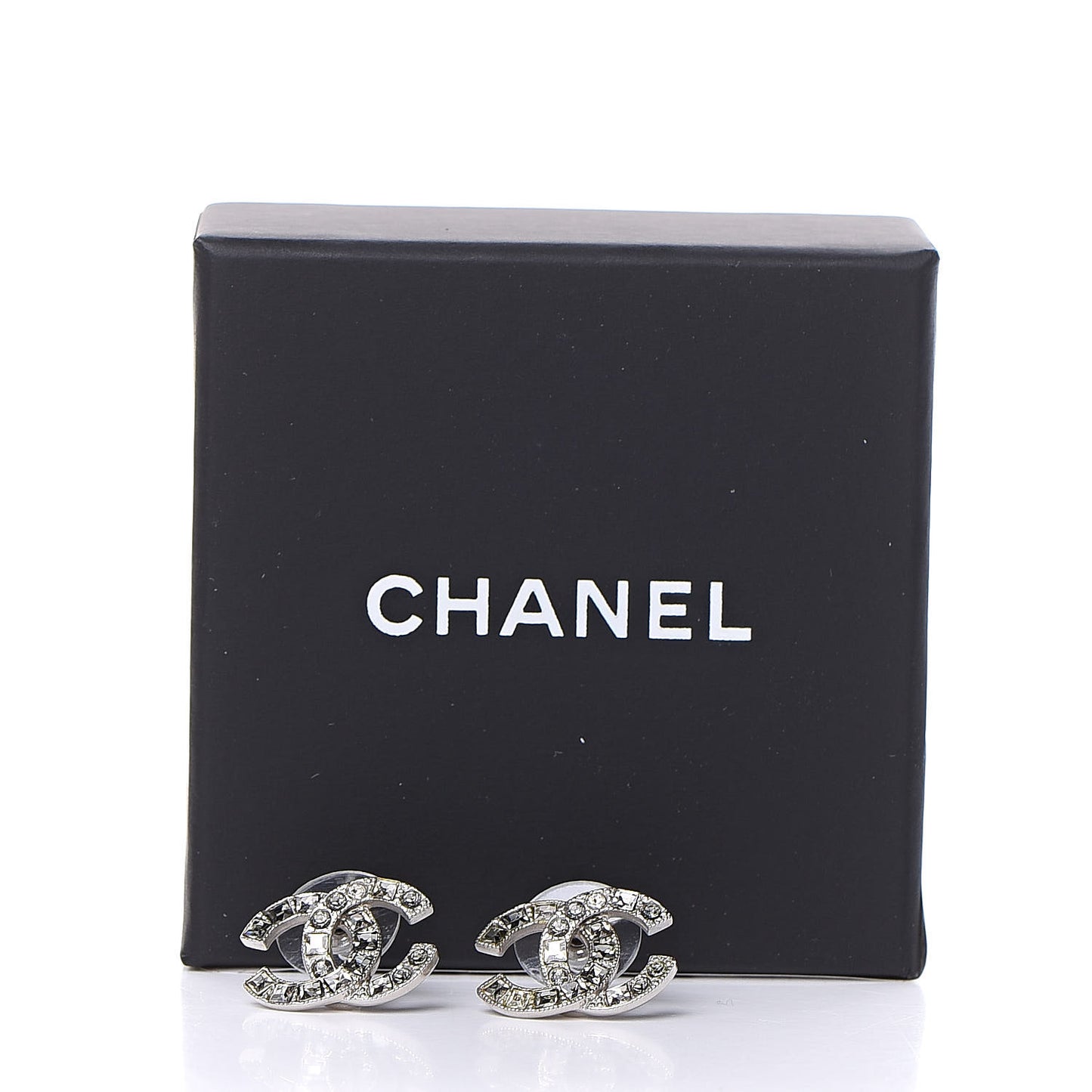 Crystal CC Earrings Silver