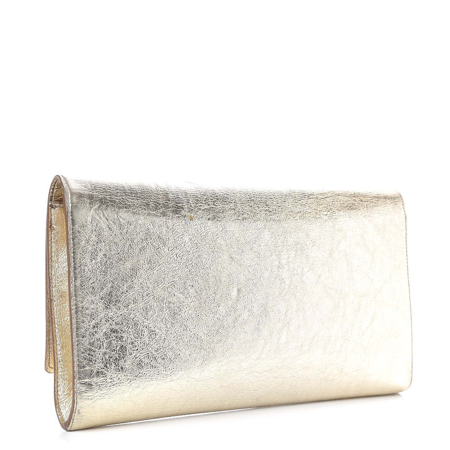 Metallic Calfskin Monogram Large Belle De Jour Clutch Gold