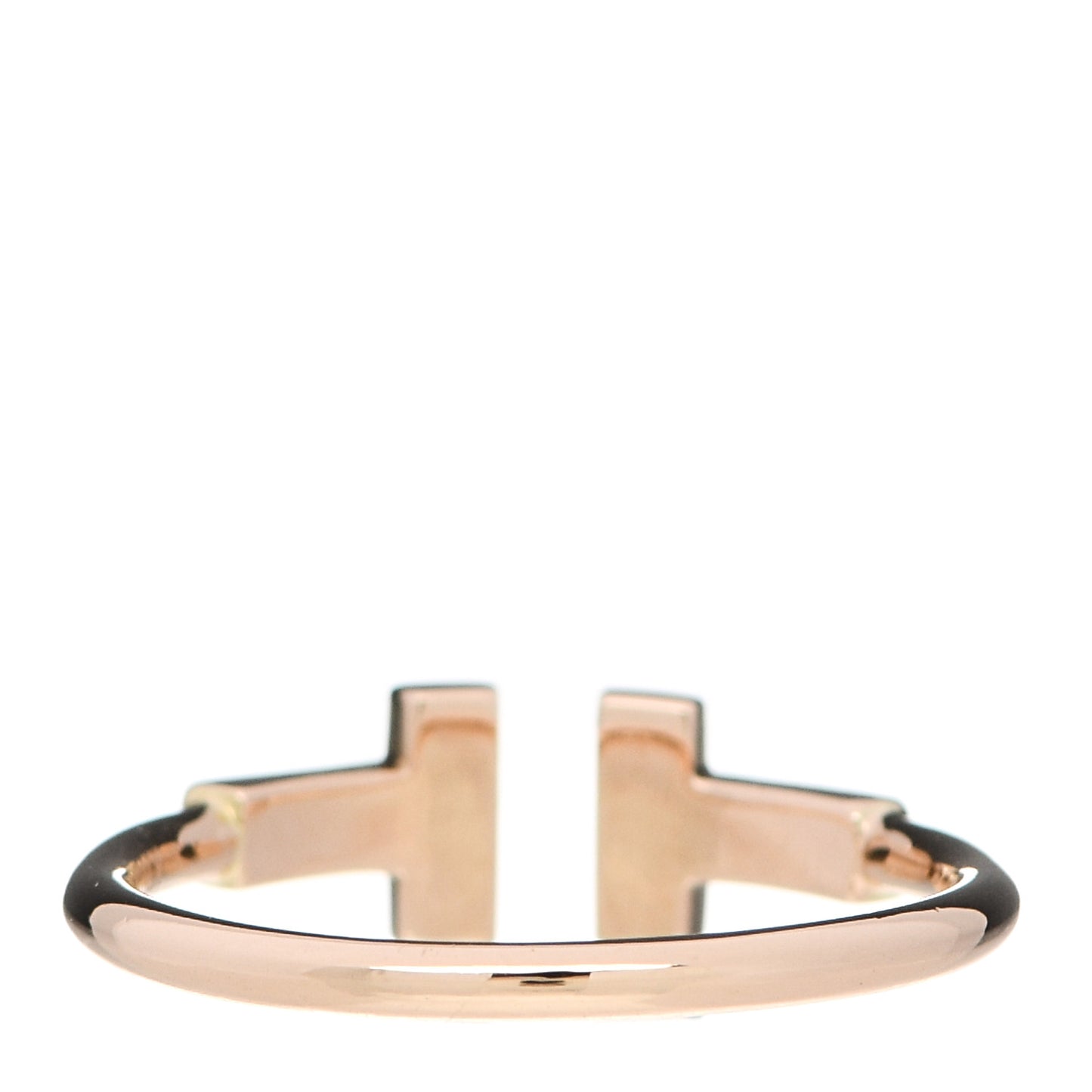 18K Rose Gold Diamond T Wire Ring 54 7