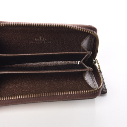Gucci GG Supreme Monogram Chevron Zip Around Card Case Wallet Beige Green Red New Acero 5 of 9