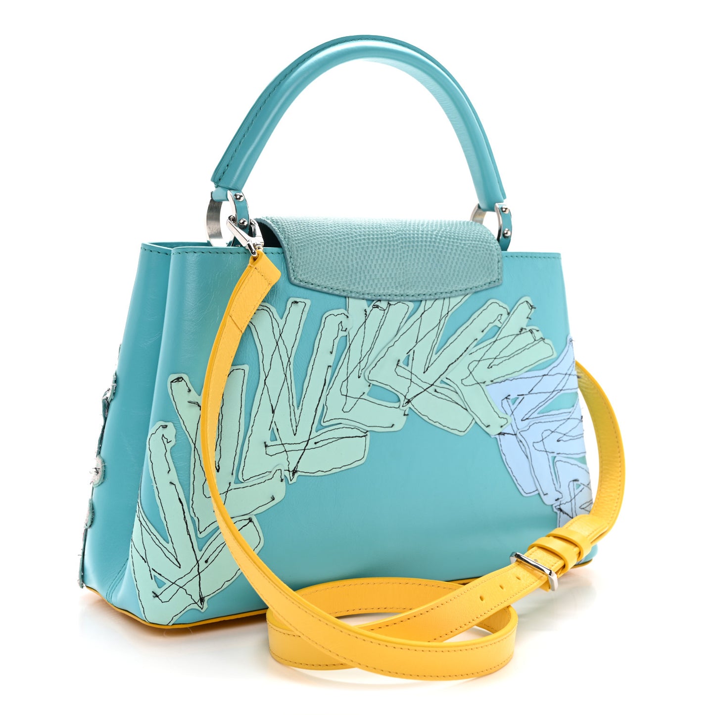 Calfskin Lizard Artycapucines Tschabalala Self PM Multicolor