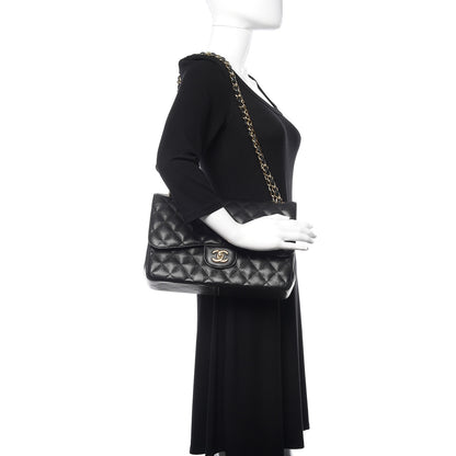 Chanel Caviar Quilted Jumbo Double Flap Black 2 of 10