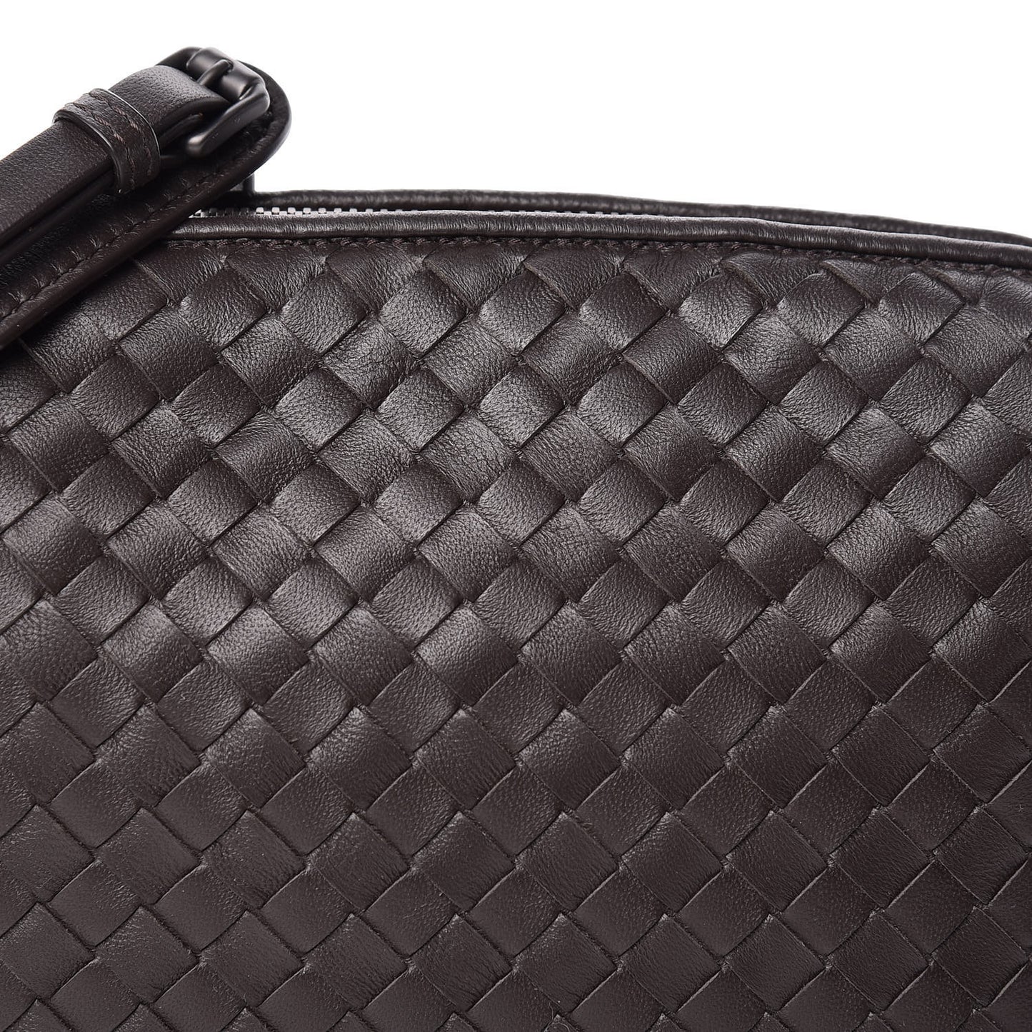 Nappa Intrecciato Pillow Crossbody Messenger Ebano