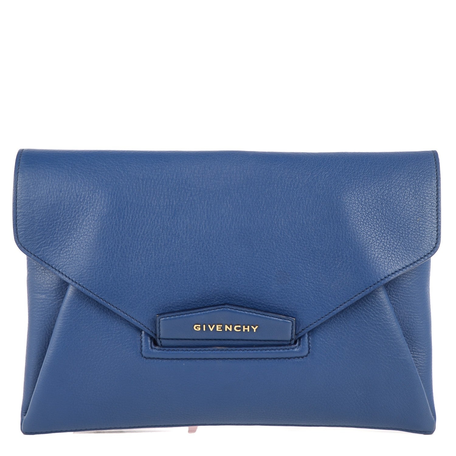 Givenchy Sugar Goatskin Medium Antigona Envelope Clutch Blue 1 of 8