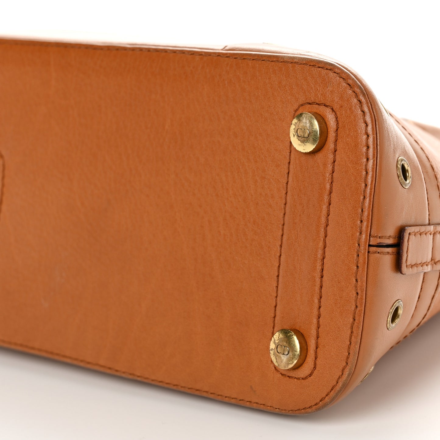 Grained Calfskin Street Chic Top Handle Bag Brown
