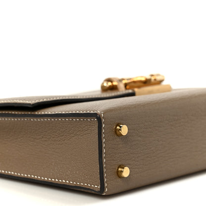 Hermes Chevre Chamkila Mini Verrou Chaine Bag Etoupe 9 of 12