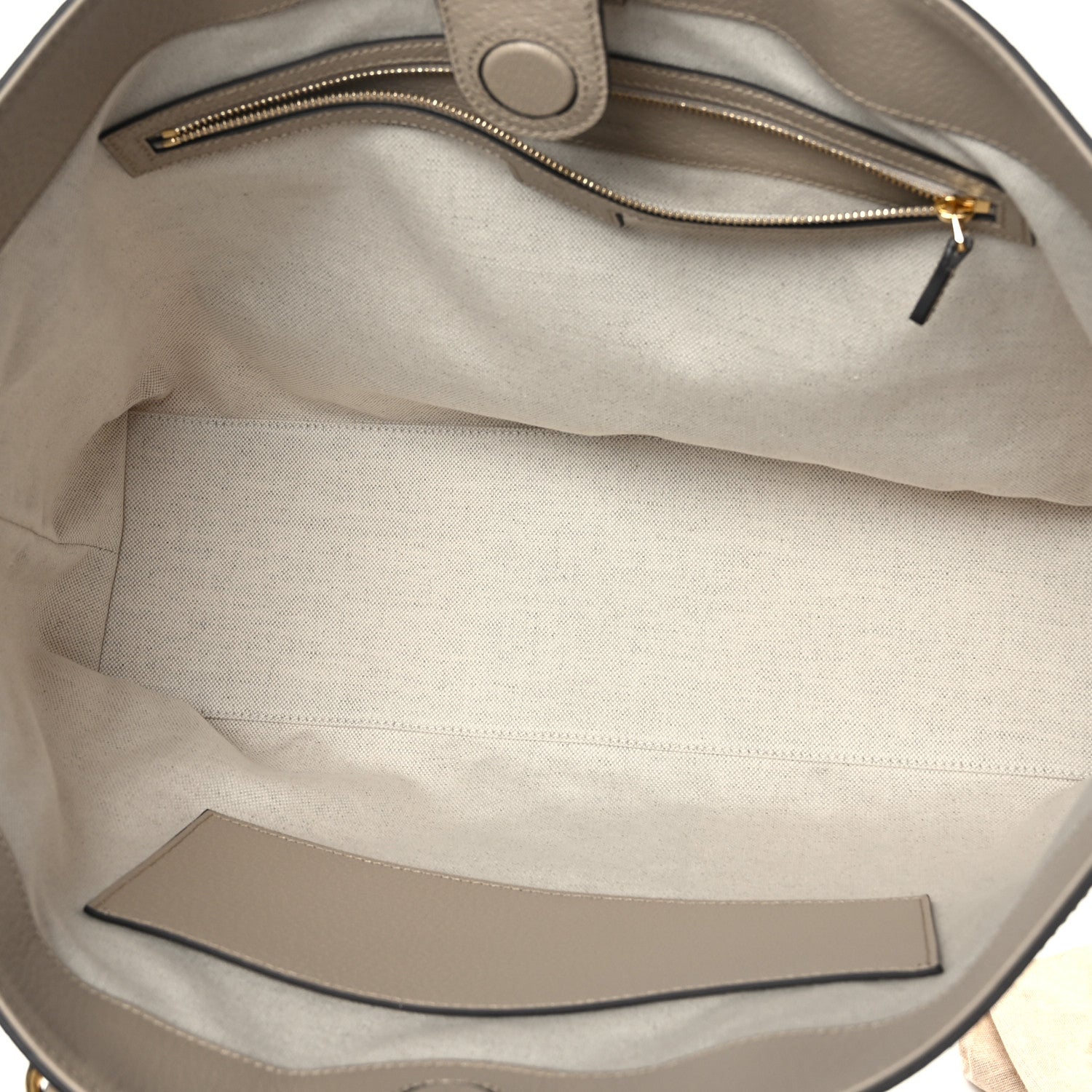 Gucci GG Supreme Monogram Textured Dollar Calfskin Web Medium Ophidia Shopping Tote Beige Mystic White Oatmeal 5 of 9