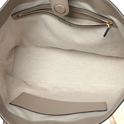 Gucci GG Supreme Monogram Textured Dollar Calfskin Web Medium Ophidia Shopping Tote Beige Mystic White Oatmeal 5 of 9