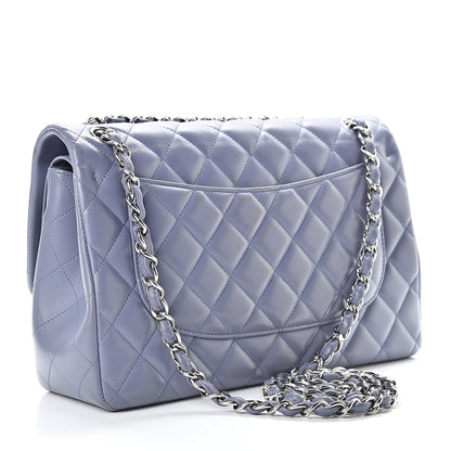 Chanel Lambskin Quilted Jumbo Double Flap Light Purple 3 of 18