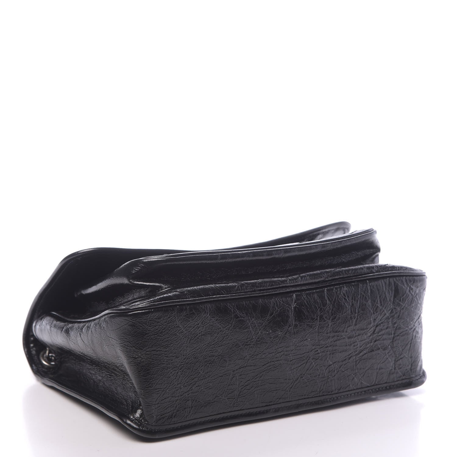 Saint Laurent Crinkled Calfskin Matelasse Monogram Medium Niki Chain Satchel Black 4 of 9