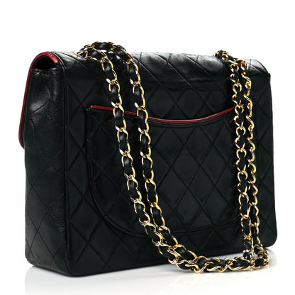 Chanel Lambskin Quilted Bi-Color Small Single Flap Black 2 of 13