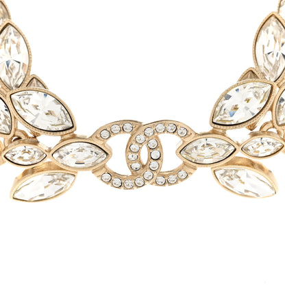 Chanel Crystal Sparkling Wheat CC Choker Necklace Gold 4 of 7